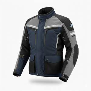 Chaqueta Textil Impermeable de 3 Capas con Protección CE para Hombre Bm GTX, Blanca/Azul, para Motociclismo GS Rallye Touring/Offroad - Product Image 1