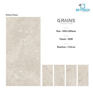 Polvyn Crema GHR Porcelain <b>Tile</b> 600x1200mm Matte Stone Imitation Interior Wall Floor <b>Tile</b> Acid-Resistant Antibacterial Non-Slip - Product Image 3