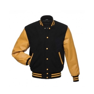 Veste de baseball universitaire de haute qualité, fabrication sur mesure, broderie personnalisée, veste varsity pour homme avec manches en cuir - Product Image 1