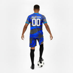 Conjunto Completo de Uniformes de Fútbol Personalizados para Adultos, Camiseta de Fútbol para Hombre de Secado Rápido, 100% Poliéster - Product Image 3