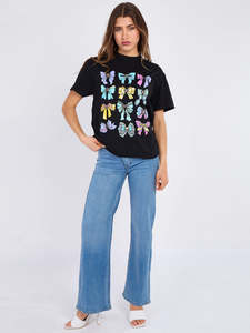 Camiseta Personalizada para Mujer, Estilo Casual, Poliéster/Algodón, Diseño Impreso DTG, Ropa Moderna para Mujer, Estilo Urbano - Product Image 6
