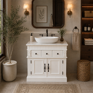 Modern Outdoor <b>Kitchen</b> Furniture Tables Wash Basin Series Made of Solid Teak Wood with Drawers - Product Image 2