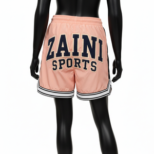 Women Windbreaker Shorts High Quality Polyester Windbreaker Fabric Contrast Panels Custom Logo women's shorts - Product Image 2