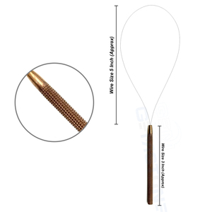 Steel Hair Extension Loop Tool for Micro <b>Beads</b> & Nano Rings Installation –Rose Gold Pulling Loop Needle with Anti-Slip Grip - Product Image 1