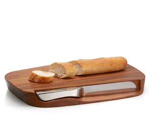 Planche à découper rectangulaire en bois d'acacia avec poignée, non toxique, passe au lave-vaisselle, planche à découper de cuisine - Product Image 5
