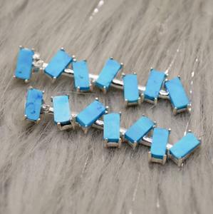 Turquoise <b>Silver</b> Drop <b>Earrings</b> December Birthstone Blue Gemstone Handmade Dangle Jewelry Gift For Women - Product Image 6