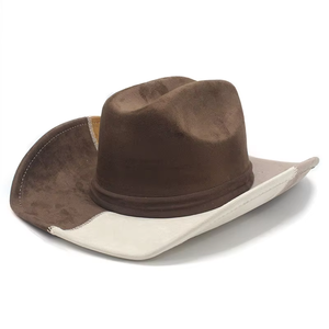 Sombrero Fedora Vaquero de Fieltro de Gamuza de Alta Calidad con Ala Ancha, Estilo Western Outback, Protección Solar, para Rodeo y Rancho, Ajustable y a la Moda - Product Image 4