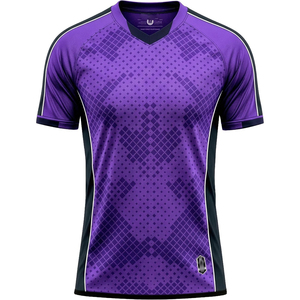 Maillot de football unisexe col en V noir et or à manches courtes, imprimé géométrique, en polyester anti-humidité, coupe classique, toutes saisons - Product Image 6