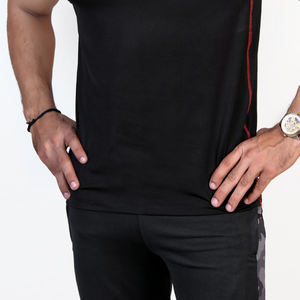 Camiseta Deportiva con Cuello en V para Hombre, con Logotipo Personalizado, Ecológica, Antitranspirante, Transpirable, Ropa Deportiva, Servicio OEM al por Mayor - Product Image 4