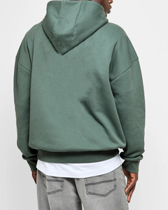 Custom Wholesale 2025 Beige Mens Hoodie Embroidery Printing High Quality Cotton Polyester <b>Fabric</b> for Personalized Bulk Orders - Product Image 2