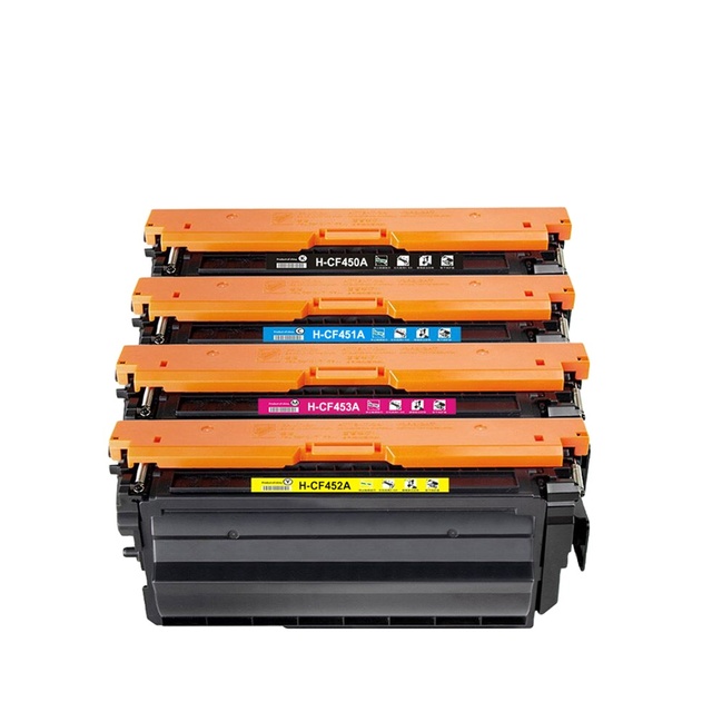 Tatrix CF450A CF451A Cf452A CF453A 450A CF450 Compatible Laser Color Toner Cartridge  for HP M652n M652dn M653dn