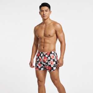Men's Board Shorts Quick Dry Elastic Waist Printed Satin Swimwear Casual Short Shorts - Product Image 3