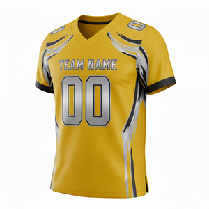 Custom American Football Jersey Breathable Short Sleeve Personalized Team Sports Shirt Plus Size for Men - Product Image 1