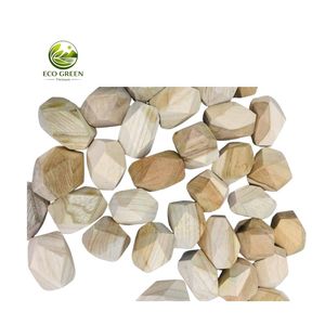 Bloques de Madera Natural Tumi Ishi, 50 Piezas, Piedras de Equilibrio Facetadas, Bloques Apilables, Juguete Educativo Sensorial para Niños, Montessori - Product Image 3