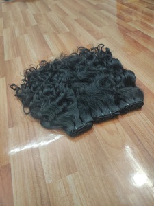 Cheveux humains vierges bouclés birmans d'Inde du Sud – Cuticules alignées, non traités - Product Image 3