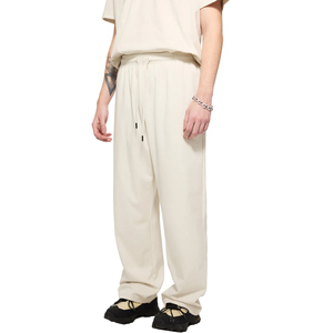 กางเกงวอร์มผู้ชายผ้าคอตตอนผสมโพลีเอสเตอร์ 340GSM สีพื้น ปักโลโก้ได้ ทรงตรง มีเชือกผูก - Product Image 2