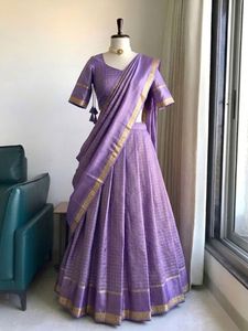 Chaniya Choli de Algodón Romano Premium con Patrón Kali y Dupatta con Estampado Leheriya, para Fiestas, Bodas y Eventos Festivos - Product Image 6