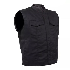 Gilet de moto en textile robuste imprimé noir, résistant à l'abrasion, en Cordura, pour les motards longue distance - Product Image 1