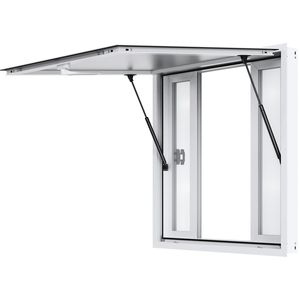 Finestra scorrevole orizzontale in lega di alluminio 36"x36" per Food Truck, con 4 finestre e funzione di trascinamento - Product Image 1