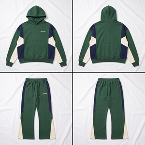 Conjunto Deportivo Casual para Hombre, Estampado, Transpirable, de Invierno, con Capucha, Chaqueta y Pantalones con Cierre Completo, 2 Piezas, Elástico en 4 Direcciones - Product Image 1