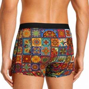 <b>Custom</b> Sublimated <b>Boxers</b> Men Breathable Polyester Underwear OEM ODM Moisture Wicking Athletic <b>Boxer</b> Briefs Manufacturer Supplier - Product Image 3