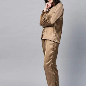 Camisón de Invierno de Manga Larga con Logotipo Personalizado de Alta Calidad, Transpirable, de Secado Rápido, Pijama para Mujer, Ropa de Dormir al por Mayor - Product Image 2