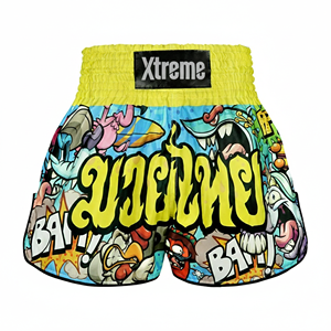 กางเกงมวยไทย MMA สำหรับฝึกซ้อมและแข่งขัน น้ำหนักเบา ระบายอากาศได้ดี ผลิตจากผ้าสแปนเด็กซ์/โพลีเอสเตอร์ พิมพ์ลายด้วยเทคนิค Heat-Transfer แห้งเร็ว สำหรับผู้ใหญ่ - Product Image 3