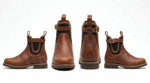 Botas de Moto de Cuero Genuino de Último Diseño, Estilo Vintage Casual con Hebilla y Correa, Duraderas para Exteriores, Antideslizantes, para Trabajo y Conducción, Impermeables y con Buen Agarre - Product Image 2