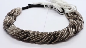 Cuentas de Cuarzo Ahumado Natural Sombreado de 5mm, Facetadas, en Hilo de 16 Pulgadas, Venta al por Mayor de Cuentas a Granel para Fabricación de Joyas y Manualidades DIY - Product Image 3
