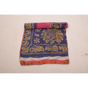 Soft Cotton Kantha Gudri Printed Vintage Washable Reversible <b>Handmade</b> <b>Quilt</b> Bedspread for Bedroom and Living Room Decor - Product Image 3