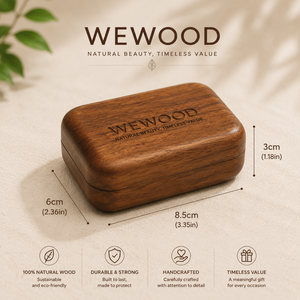 Caja de Regalo Rectangular de Madera de Lujo con Grabado Personalizado WEWOOD OEM ODM |   Caja de Almacenamiento Magnética de Madera Sólida para Empaque de Joyería - Product Image 3