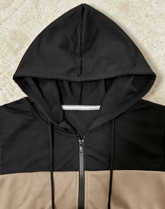 Women's Solid Hooded Zipper Sweatshirt Regular Long Sleeve Breathable Knitted Eco-Friendly Fleece Casual Winter Wear Front - Product Image 4