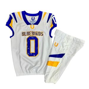 Conjunto de Uniforme de Fútbol Americano Sublimado, Malla sin Mangas, Cuello en V, Absorbe la Humedad, para Adultos - Product Image 1