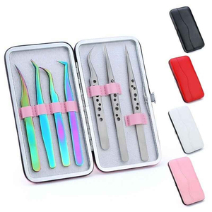 Pince à épiler pour cils en acier inoxydable de haute qualité, légère, réutilisable, durable, pointe lisse, longueur 10 mm, options personnalisables pour femmes - Product Image 1