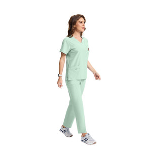 Uniforme médical Solid Trader au design épuré pour une esthétique de clinique moderne et une meilleure identification des personnelles, uniforme d'hôpital à ajustement optimal - Product Image 6