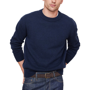 Pull tricoté à col rond pour homme, manches longues, hiver, respirant, décontracté, tendance, personnalisable avec logo, 100% coton, anti-rétrécissement, OEM ODM - Product Image 3