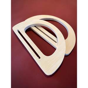 Poignée en bois écologique solide pour sacs, artisanat en bambou et en bois fait à la main pour les cadeaux et les travaux manuels - Product Image 4