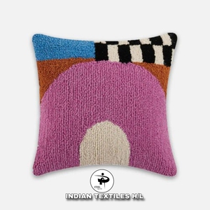 Designer Tufted Boho Wool Cushion Cover By Indian Textiles H/L Handwoven Decorative <b>Throw</b> <b>Pillow</b> Luxury Boho <b>Pillow</b> Hot Selling - Product Image 1