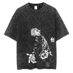 เสื้อยืดผู้ชายไซส์ใหญ่พิมพ์ลายอนิเมะ สไตล์ฮิปฮอป คอกลม แขนสั้น ระบายอากาศได้ดี เป็นมิตรกับสิ่งแวดล้อม แห้งเร็ว ผ้าเจอร์ซีย์คอตตอน - Product Image 4
