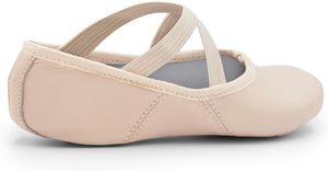 Women's Ballet Shoes Genuine Leather Upper Full Sole Arch Support Breathable Jazz Dance <b>Flat</b> Heel Beginner - Product Image 2