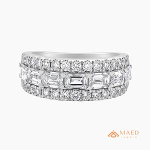 Anillo de Eternidad de Moissanita, Anillo de Plata de Ley 925, Anillo de Moda para Mujer, Joyería Fina de Lujo, Estilo de Compromiso - Product Image 1