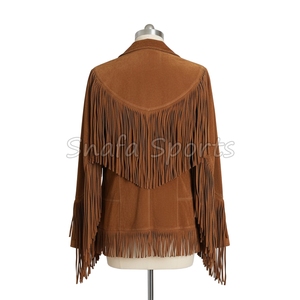 แจ็คเก็ตบอมเบอร์หนังแท้สไตล์วินเทจสีพื้นสำหรับผู้หญิง ดีไซน์หรูหรา ปิดด้วยกระดุม แห้งเร็ว ระบายอากาศได้ดี แบบสองด้าน - Product Image 2