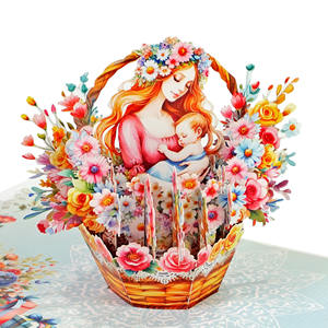 Nueva Tarjeta de Felicitación 3D Pop-up para el Día de la Madre con Impresión Digital y Offset, Estilo Vintage - Product Image 1