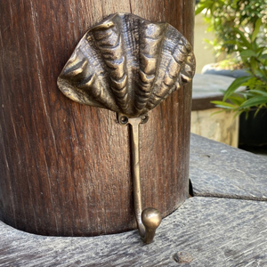 Antiqued Decoration Cast Brass Sea Shell Design Door Wall Mounted <b>Coat</b> Hanger <b>Single</b> <b>Hook</b> Antiqued Decoration <b>Hooks</b> & Rails - Product Image 5