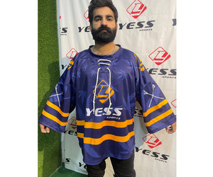 Ropa Deportiva, Jersey de Hockey Personalizado con Número, 100% Poliéster, Jersey de Hockey sobre Hielo Impreso Personalizado, Transpirable - Product Image 1