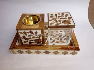 เครื่องเผากระดูก mubkhar 2023แม่ของไข่มุกอินเลย์ bakhoor ถาดไม้ถูพื้นพร้อมกล่องในราคาถูกโดยงานฝีมือสุดหรู - Product Image 5