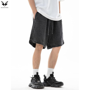 Pantalones Cortos de Mezclilla para Hombre, Estilo Moderno, Transpirables, Verano, Denim Desgastado, Personalizados, Estilo Urbano, Corte Holgado - Product Image 2