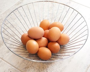 Vintage Metal <b>Square</b> to Circle Egg <b>Basket</b>/Bowl Geometric Minimalist Modern Kitchen Decor - Product Image 1