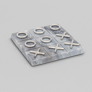 Élégant jeu de Tic Tac Toe en marbre, plateau de luxe en pierre, puzzle stratégique, jeu de table basse décoratif - Product Image 1