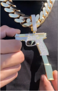 จี้เพชรโมอิสซาไนต์แบบกำหนดเองพร้อมสร้อยคอสำหรับผู้ชาย สไตล์ฮิปฮอป เงินแท้ 925 ชุบทอง ทรงเหลี่ยมเจียระไน ได้รับการรับรองจาก GRA - Product Image 5